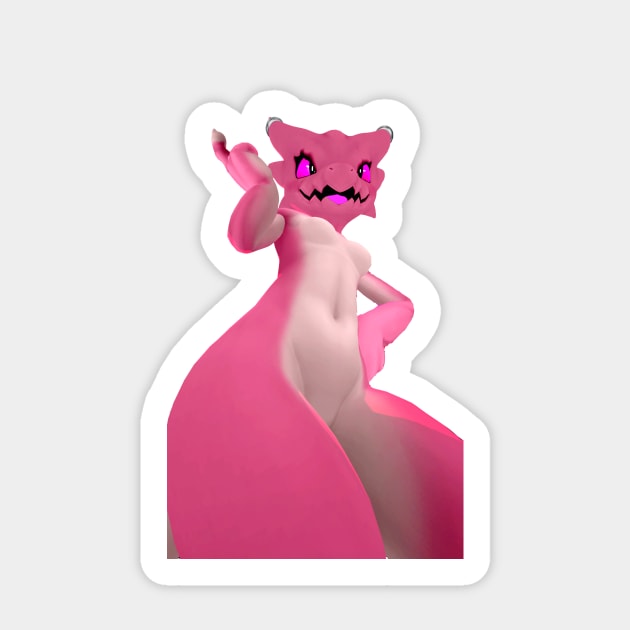 Pink Kobold Babe Sticker by Annaklava